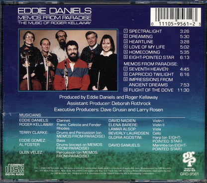 Eddie Daniels - Memos From Paradise: The Music Of Roger Kellaway Music CD