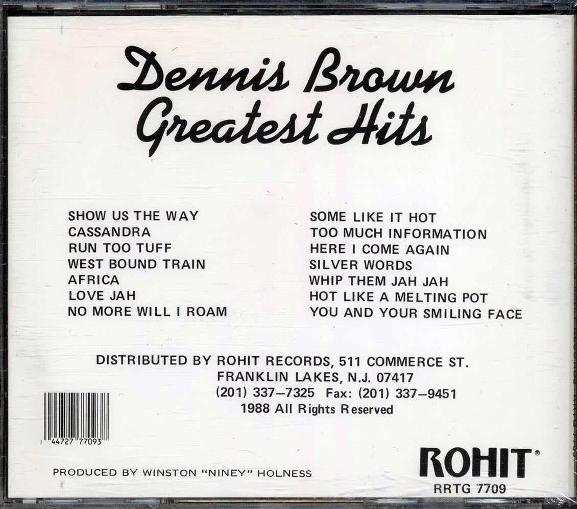 Dennis Brown - Greatest Hits Music CD