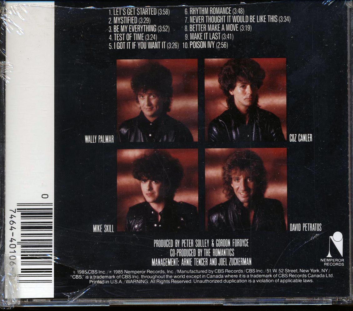 The Romantics - Rhythm Romance Music CD