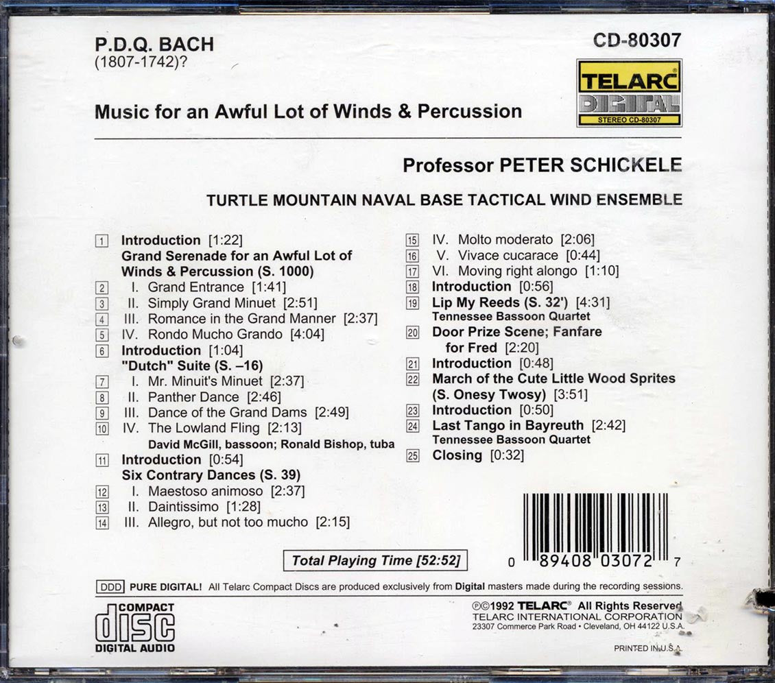 PDQ Bach - Music For An Awful Lot Of Winds And Percussion (marked/ltd stock) Music CD