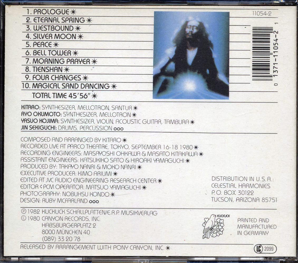 Kitaro - In Person Digital Music CD