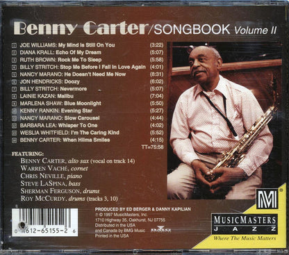 Benny Carter - Songbook Volume 2 (marked/ltd stock) Music CD