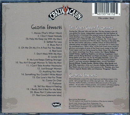 Gloria Edwards - Soul Queen Of Texas: The Crazy Cajun Recordings (29 tracks) Music CD