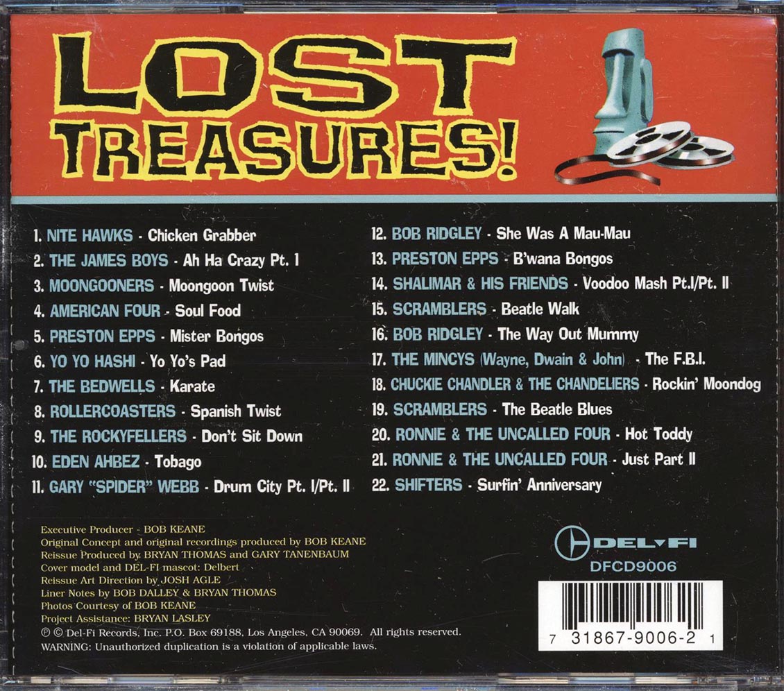 Nite Hawks, The James Boys, Moongooners, Etc. - Lost Treasures (22 tracks) Music CD