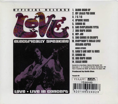 Love - Electrically Speaking: Live In Concert Music CD