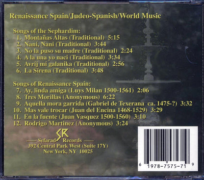 The Gerard Edery Ensemble, Linda Amiga - Love Songs Of The Sephardim And Renaissance Spain Music CD