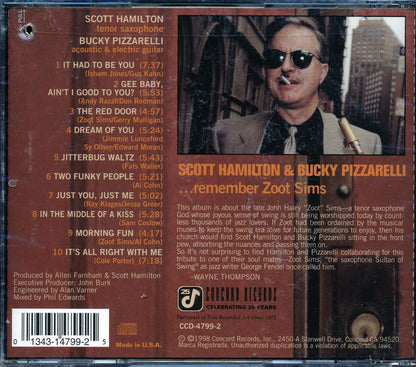 Scott Hamilton, Bucky Pizzarelli - The Red Door: Remember Zoot Sims (marked/ltd stock) Music CD