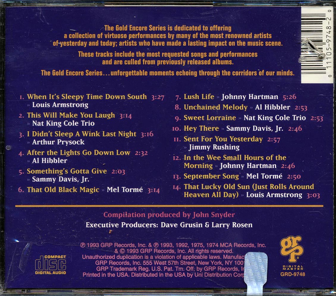 Louis Armstrong, Nat King Cole, Al Hibbler, Sammy Davis Jr., Etc. - Balladeers (marked/ltd stock) Music CD