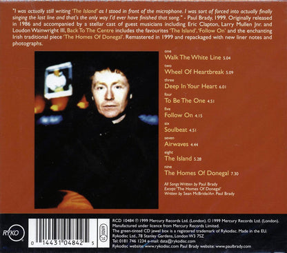 Paul Brady - Back To The Centre Music CD