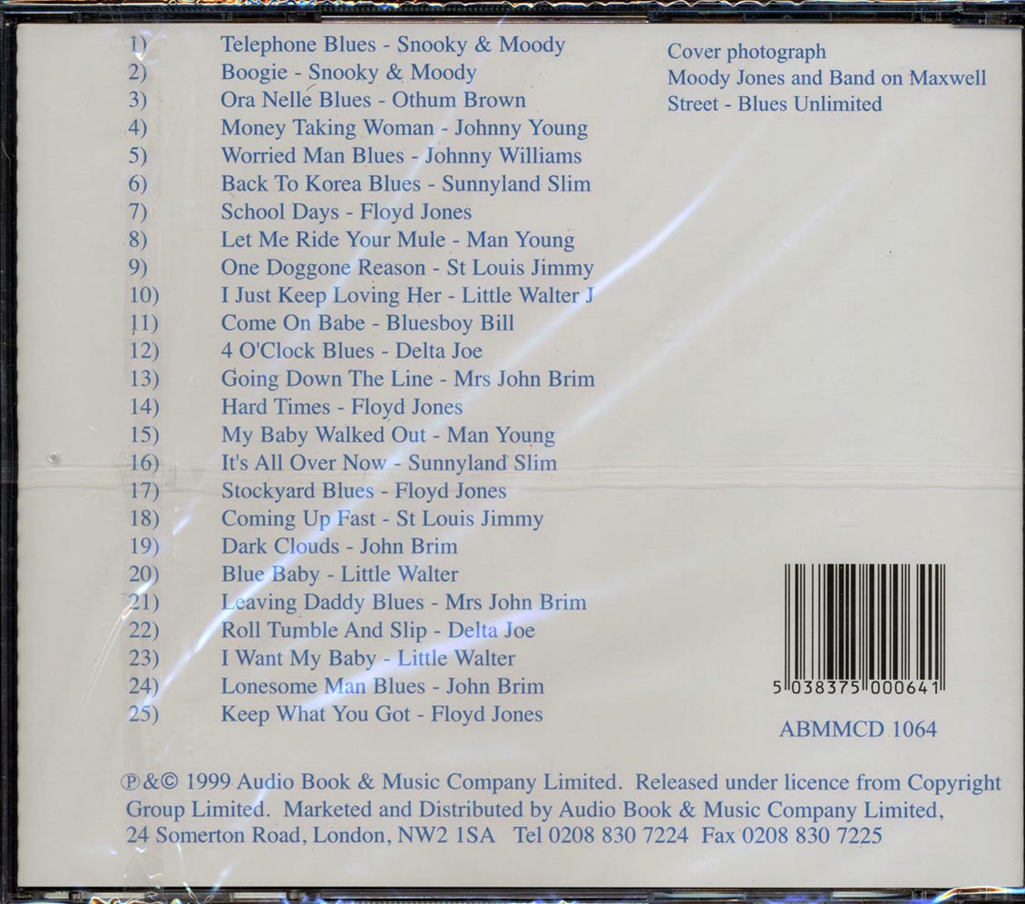Snooky & Moody, Othum Brown, Johnny Young, Etc. - Chicago Down Home Blues Volume 1 Music CD