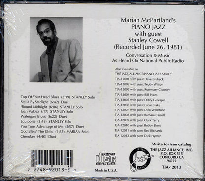 Marian McPartland, Stanley Cowell - Piano Jazz Music CD
