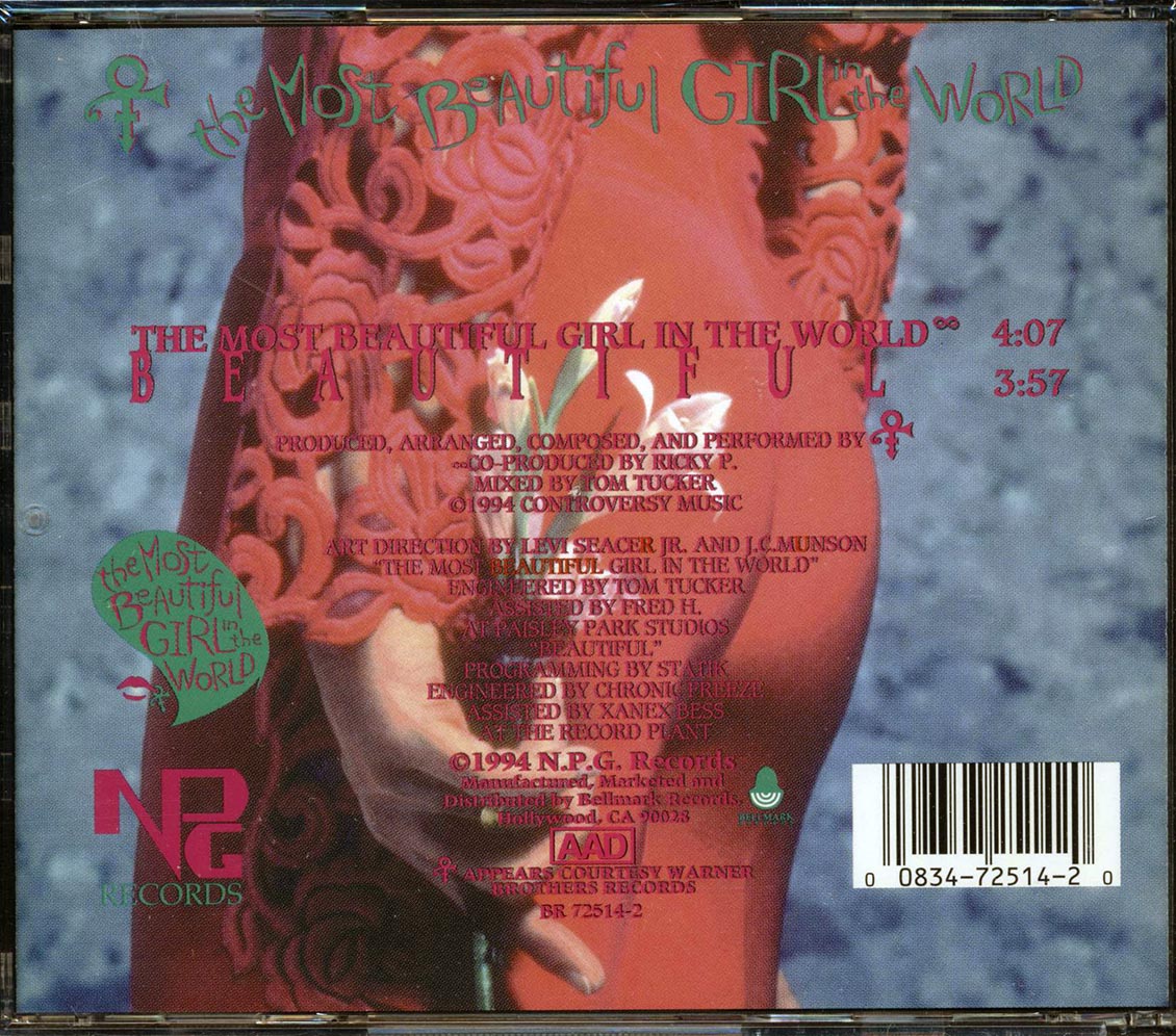 The Artist (Prince) - The Most Beautiful Girl In The World Music CD