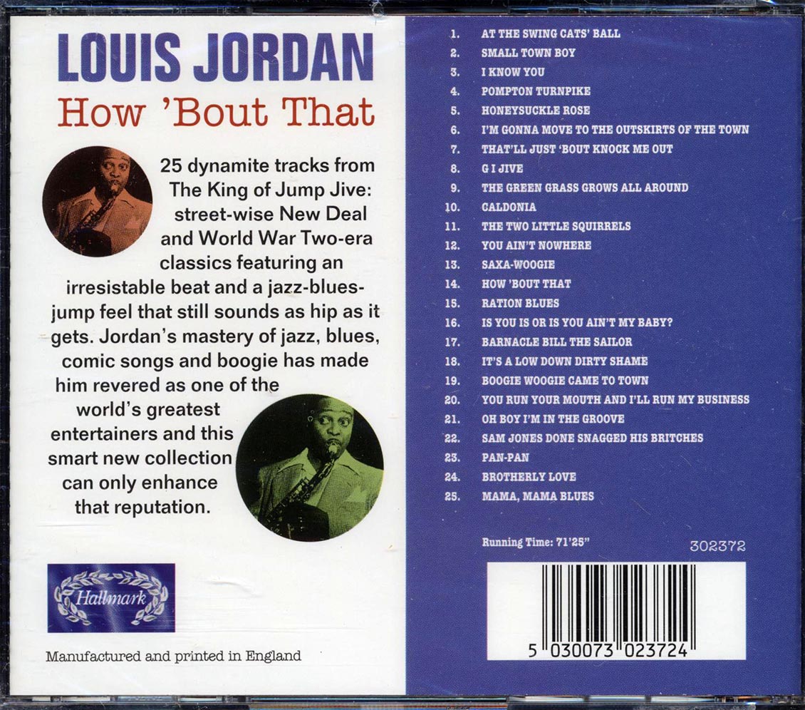 Louis Jordan - How 'Bout That (25 tracks) Music CD