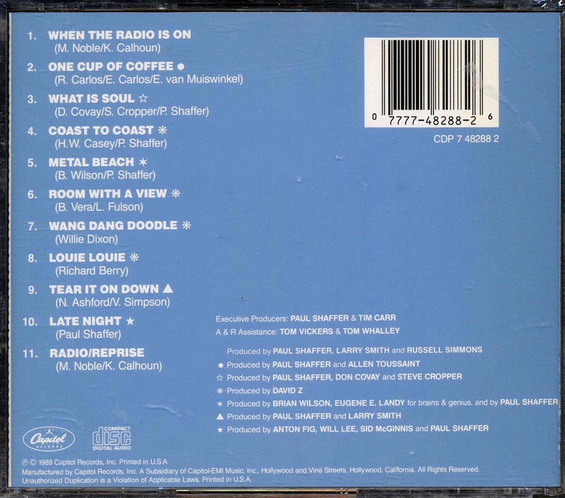 Paul Shaffer - Coast To Coast Music CD