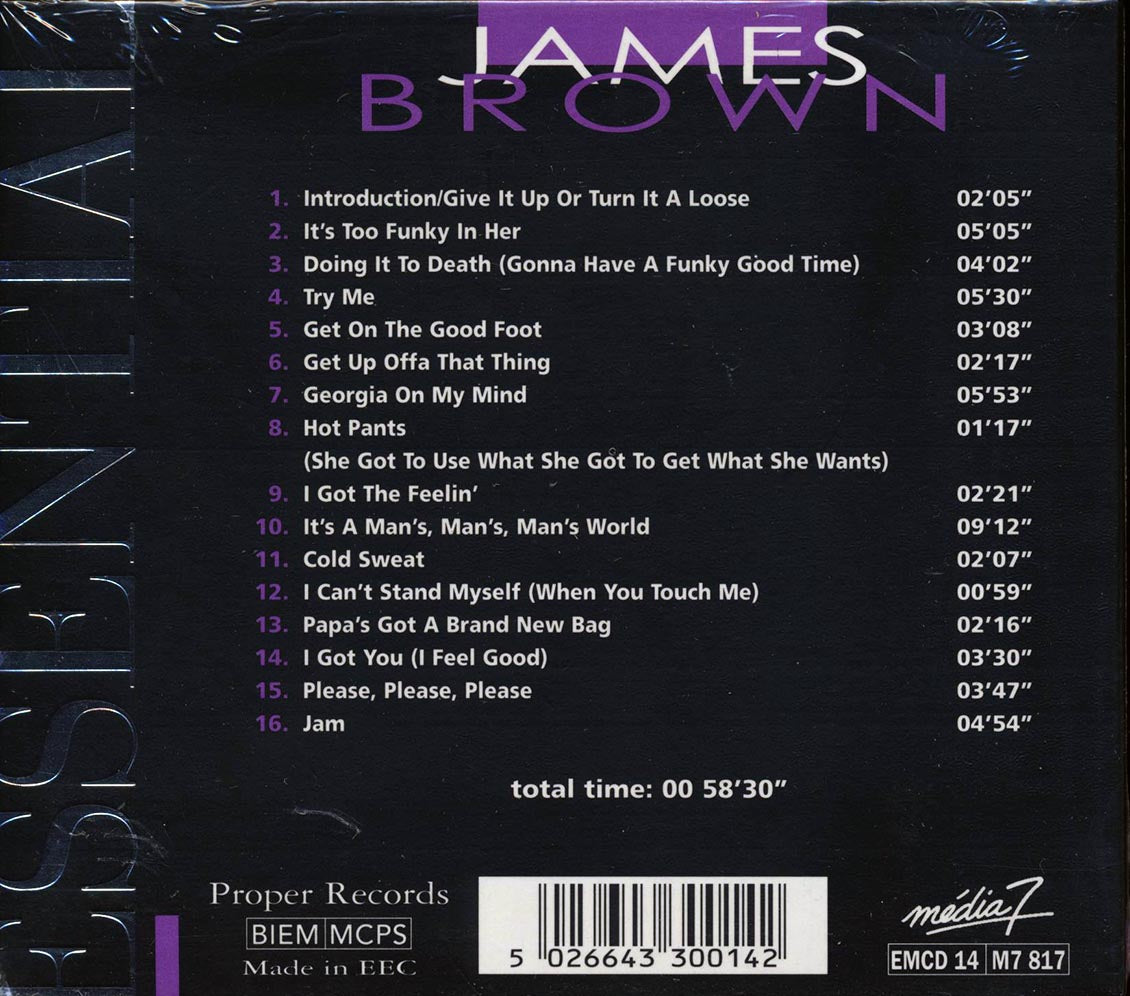 James Brown - Essential Masters Music CD