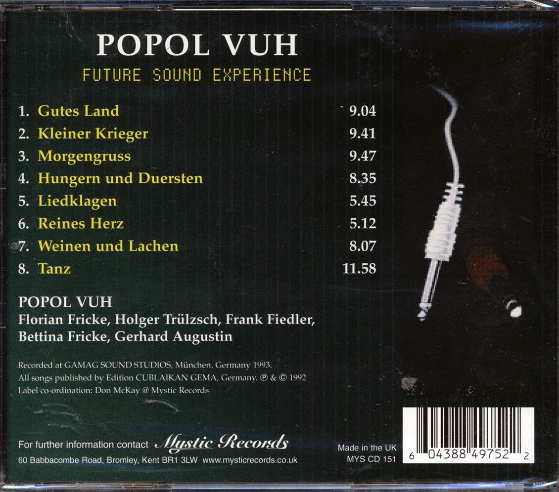 Popol Vuh - Future Sound Experience Music CD