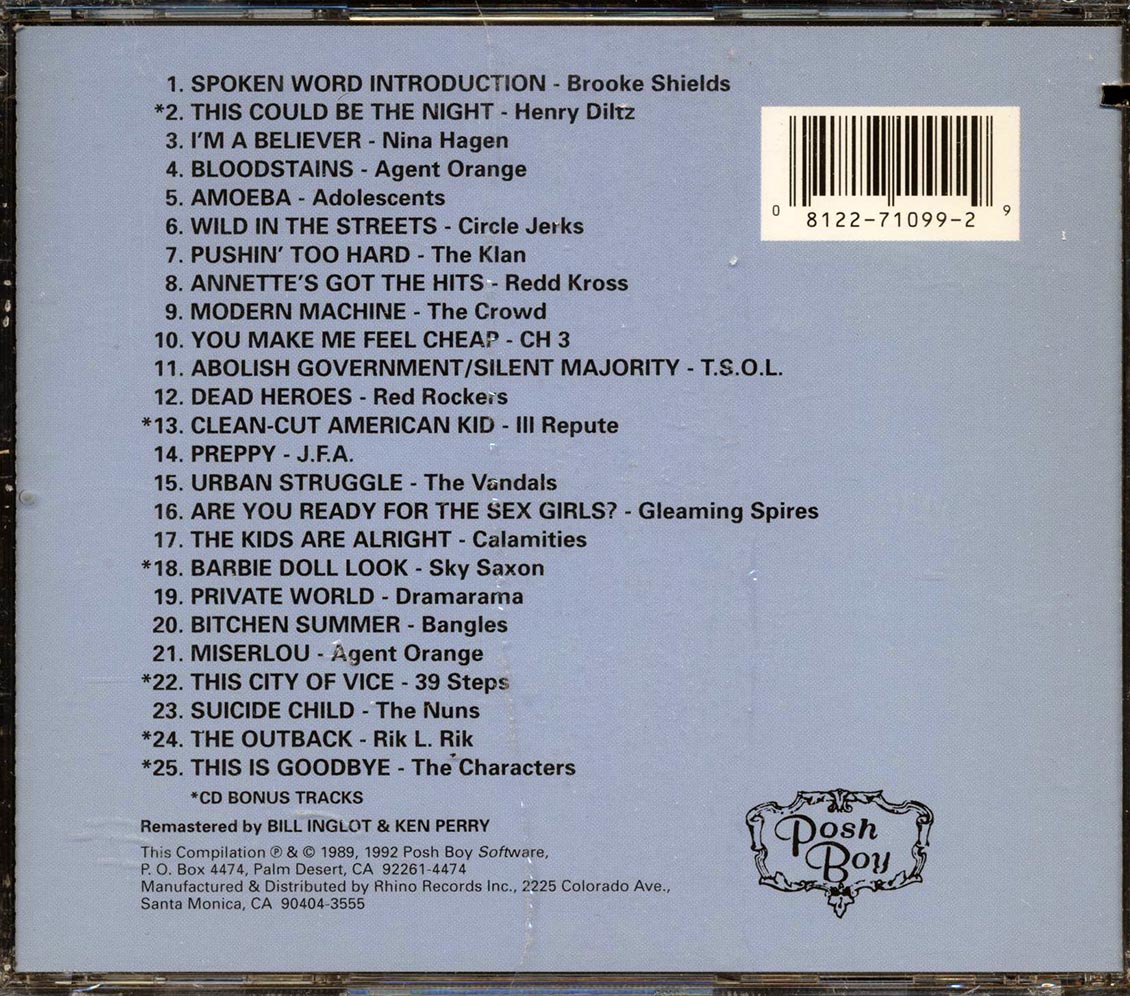 Brooke Shields, Henry Diltz, The Klan, Nina Hagen, Etc. - The Best Of Rodney On The Roq (marked/ltd stock) Music CD