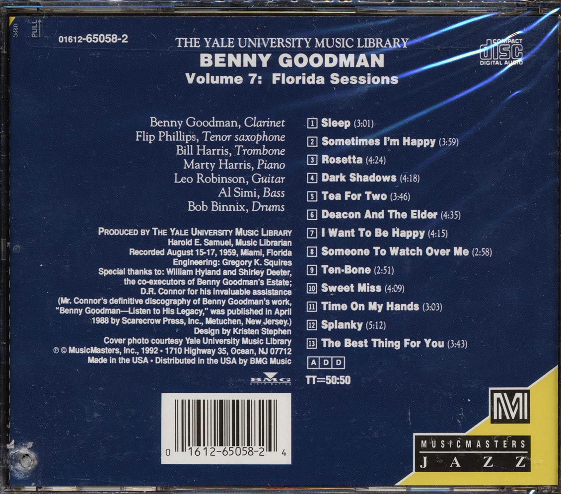 Benny Goodman - Florida Sessions (marked/ltd stock) Music CD