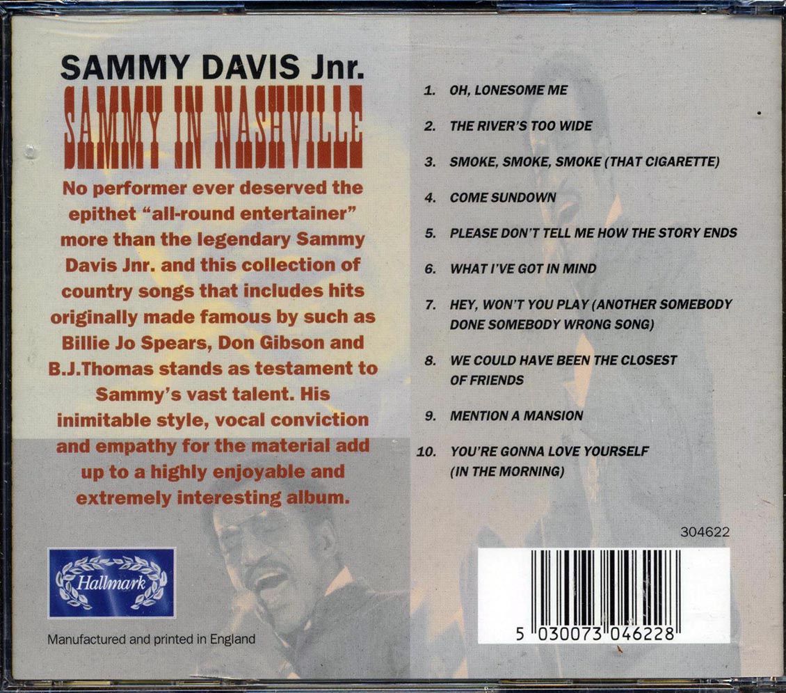 Sammy Davis Jr. - Sammy In Nashville: Great Country Standards Music CD