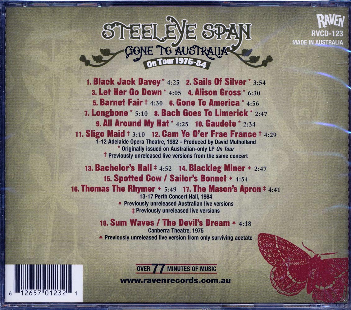 Steeleye Span - Gone To Australia: On Tour 1975-84 Music CD