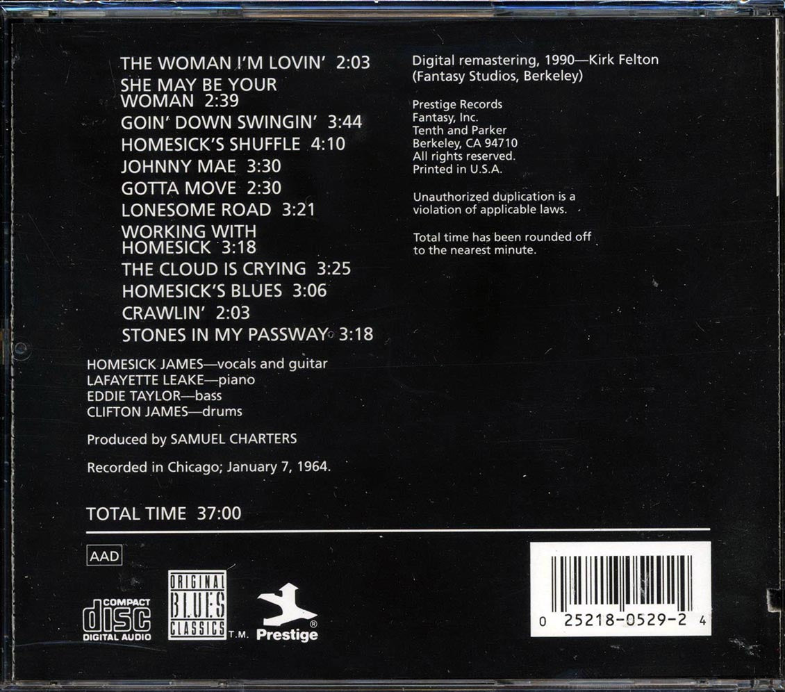 Homesick James - Blues On The South Side (marked/ltd stock) Music CD