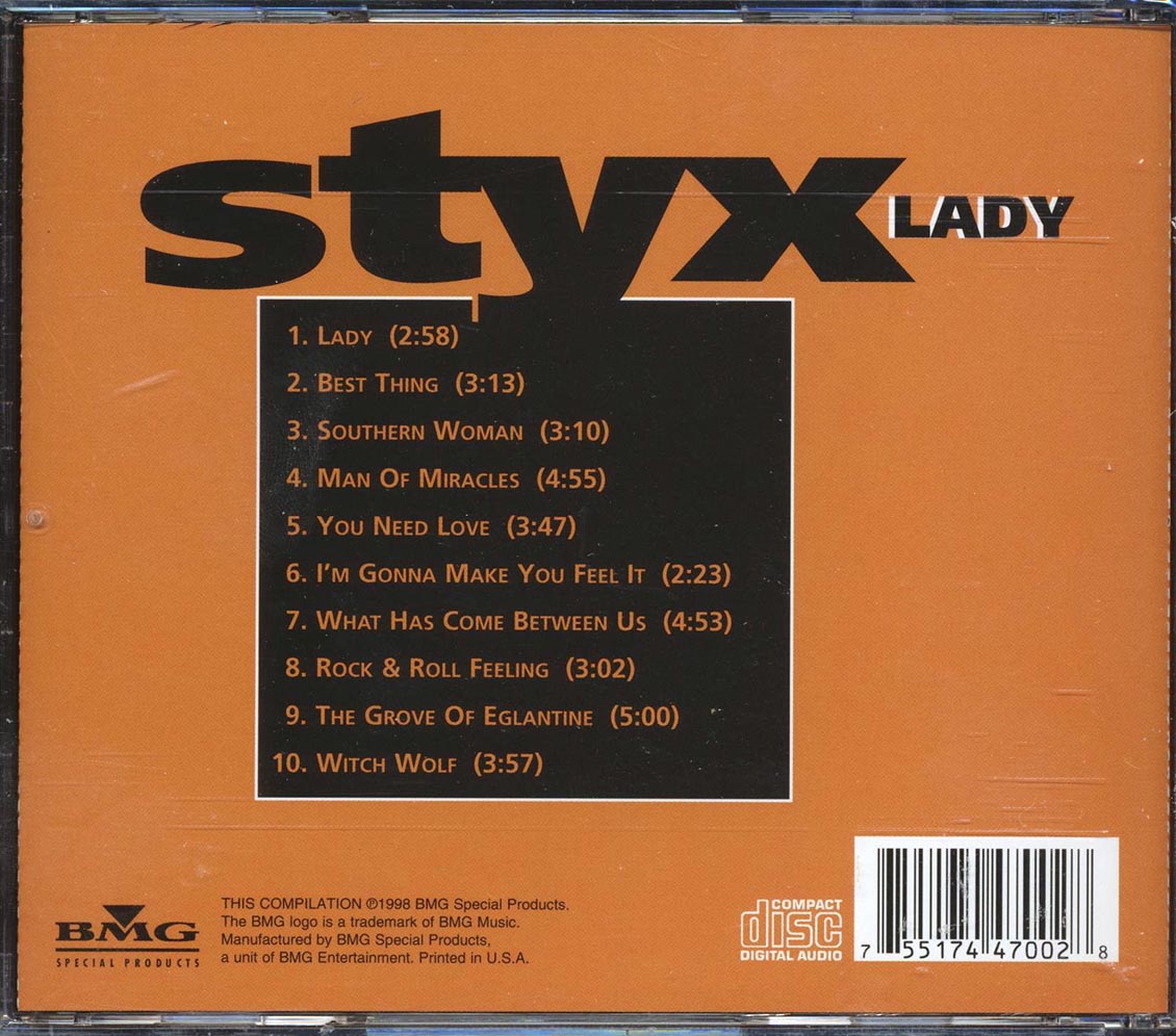 Styx - Lady: The Encore Collection Music CD