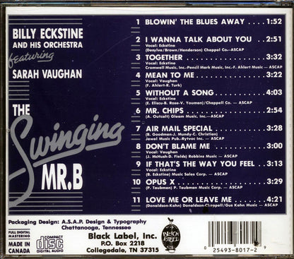 Billy Eckstine & His Orchestra - The Swinging Mr. B Music CD