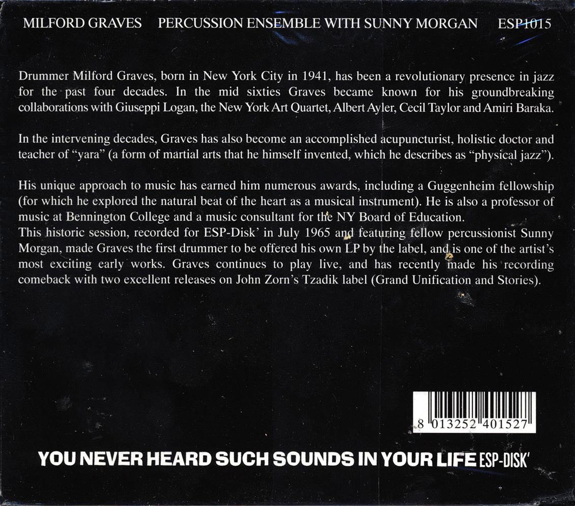 Milford Graves - Percussion Ensemble Music CD