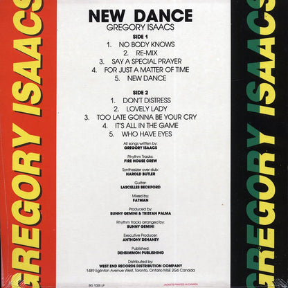 Gregory Isaacs - New Dance (orig. press) Vinyl Record