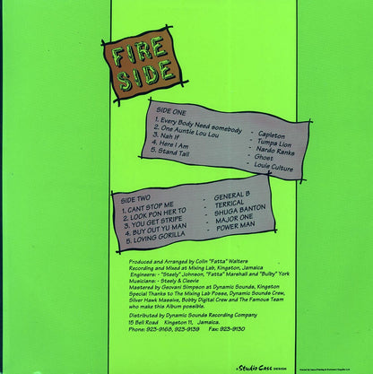 Capleton, Louie Culture, Shugo Banton, Etc. - Fire Side (Jamaica press) (orig. press) Vinyl Record