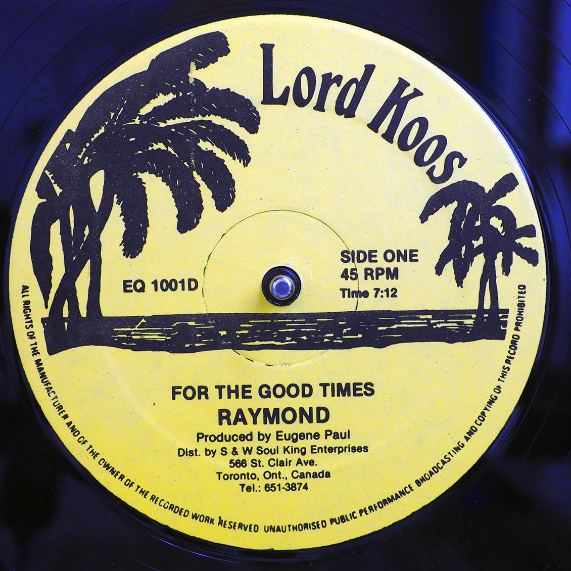 Raymond - For The Good Times  /  Raymond - Here Is My Heart (orig. press) 12" Vinyl Record
