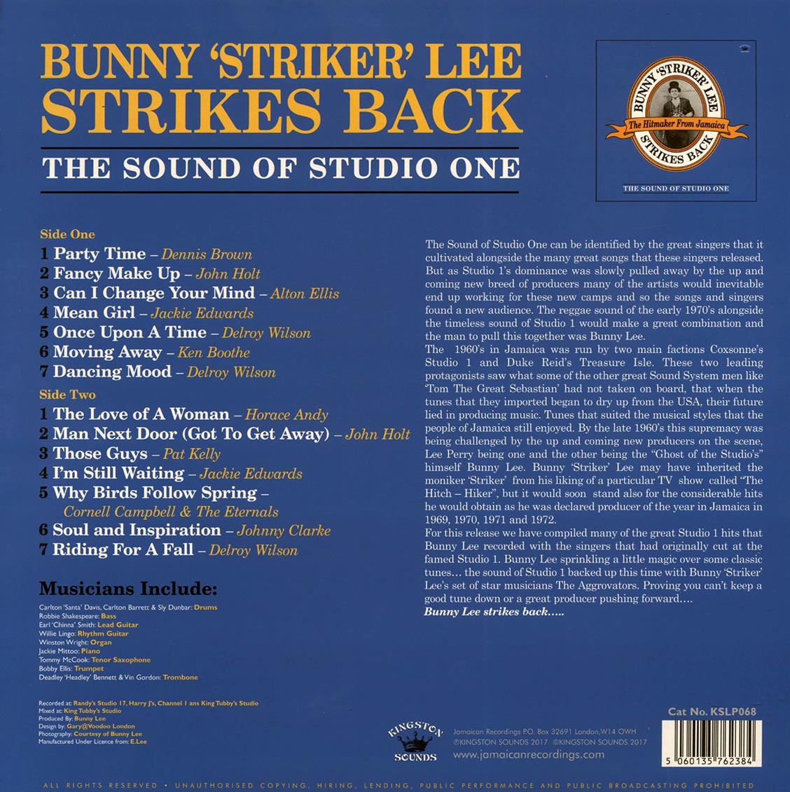 Alton Ellis, Ken Boothe, Dennis Brown, Etc. - Bunny Strikes Lee Strikes Back: The Sound Of Studio One, The Hitmaker From Jamaica (180g) Vinyl Record