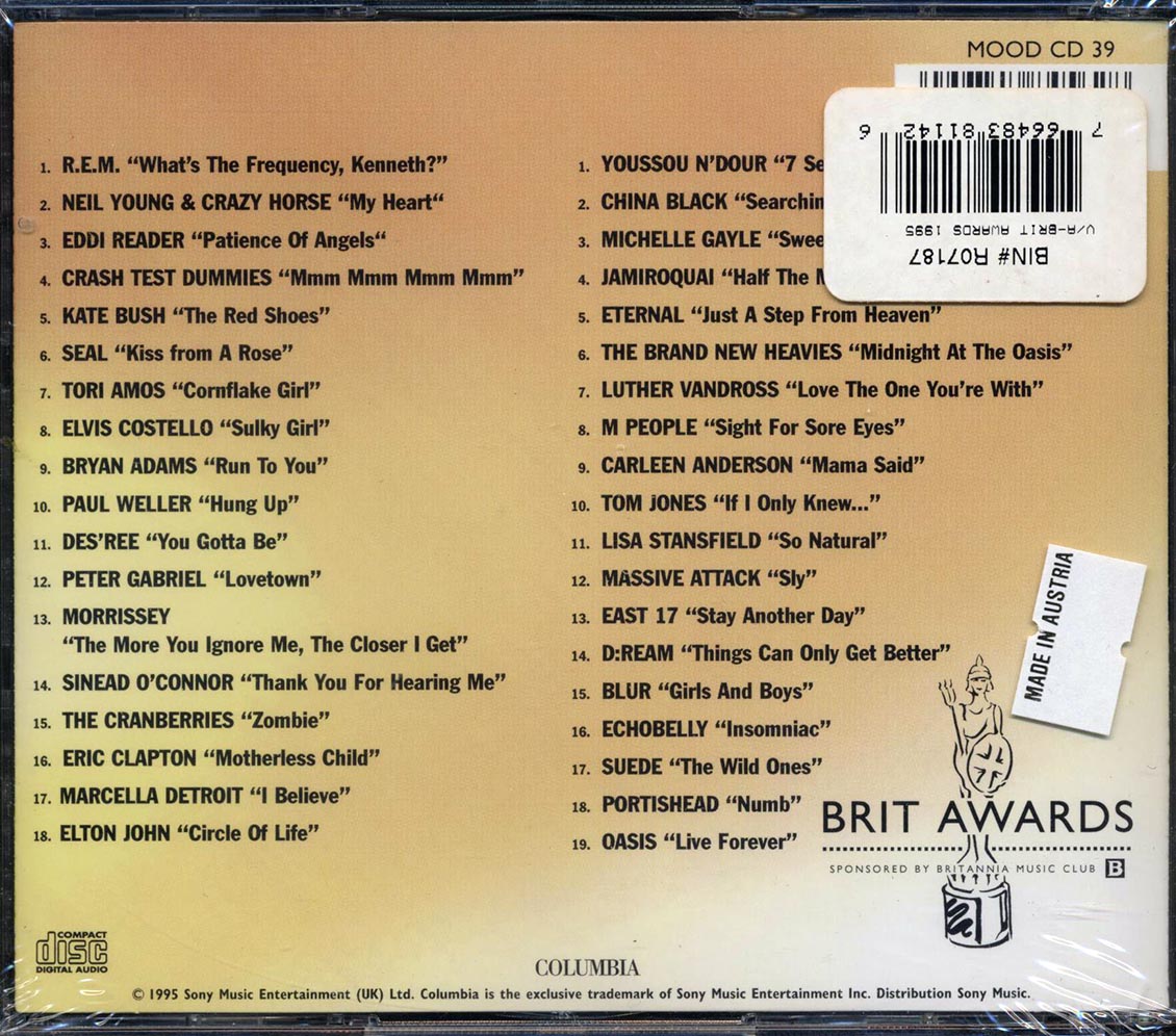 REM, Neil Young, Eddi Reader, Seal, Tori Amos, Etc. - The Awards 1995 (30 tracks) (2xCD) Music CD
