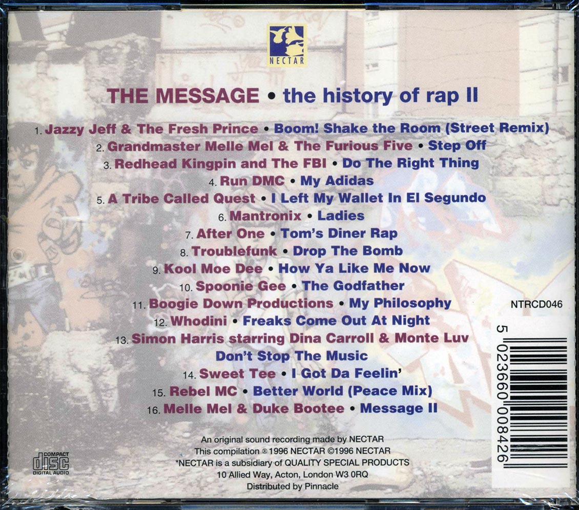 Grandmaster Flash, Run DMC, DJ Jazzy Jeff, Etc. - The Message: The History Of Rap II Music CD