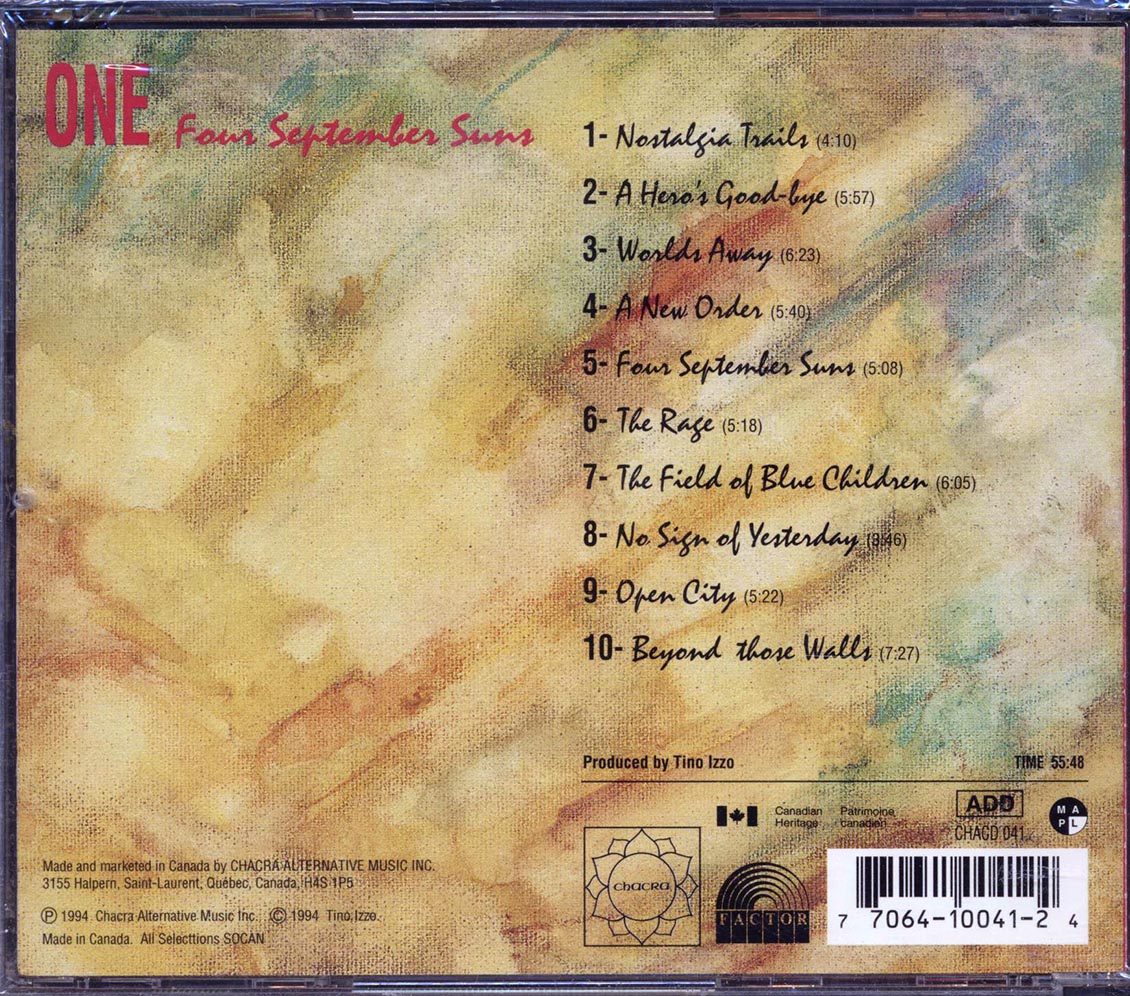 One - Four September Suns Music CD