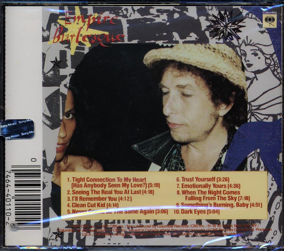 Bob Dylan - Empire Burlesque Music CD