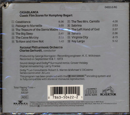 Charles Gerhardt, National Philharmonic Orchestra - Casablanca: Classic Film Scores For Humphrey Bogart (marked/ltd stock) Music CD