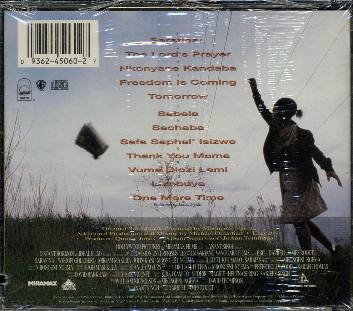 Mbongeni Ngema - Music From The Motion Picture Sarafina! The Sound Of Freedom Music CD
