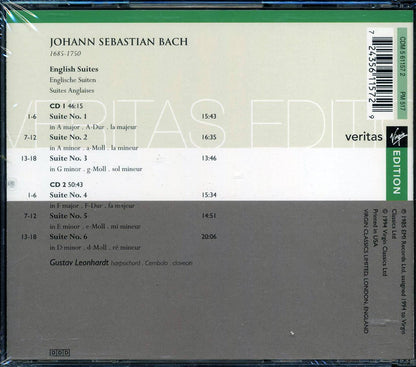 Bach, Gustav Leonhardt - 6 English Suites (2xCD) Music CD