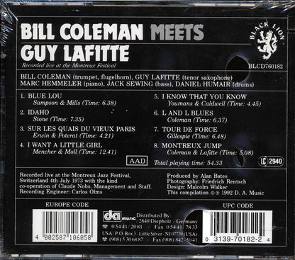 Bill Coleman, Guy Lafitte - Bille Coleman Meets Guy Lafitte (marked/ltd stock) Music CD