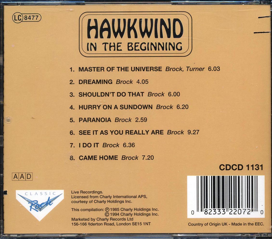 Hawkwind - In The Beginning (marked/ltd stock) Music CD