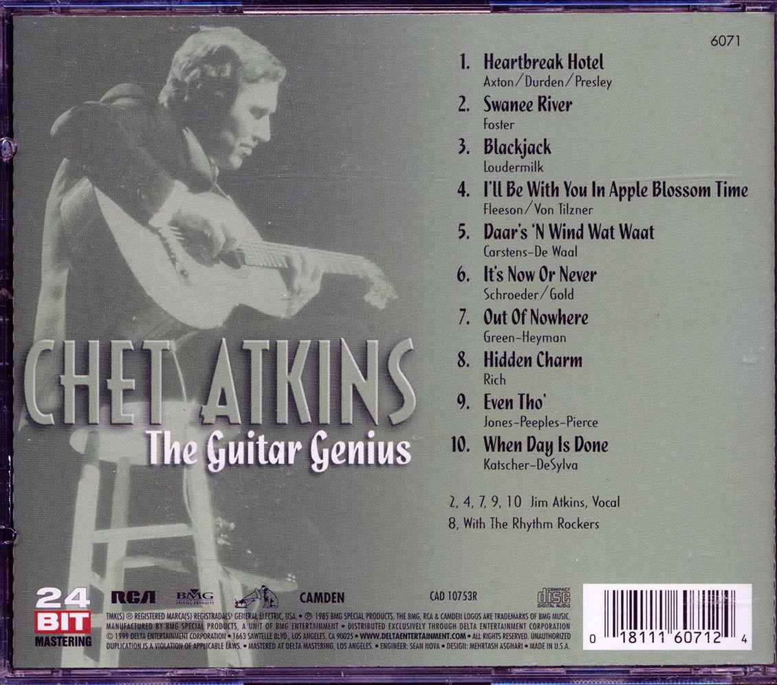 Chet Atkins - The Guitar Genius (remastered) (24-bit mastering) Music CD