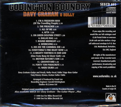 Davy Graham & Holly - Godington Boundry Music CD