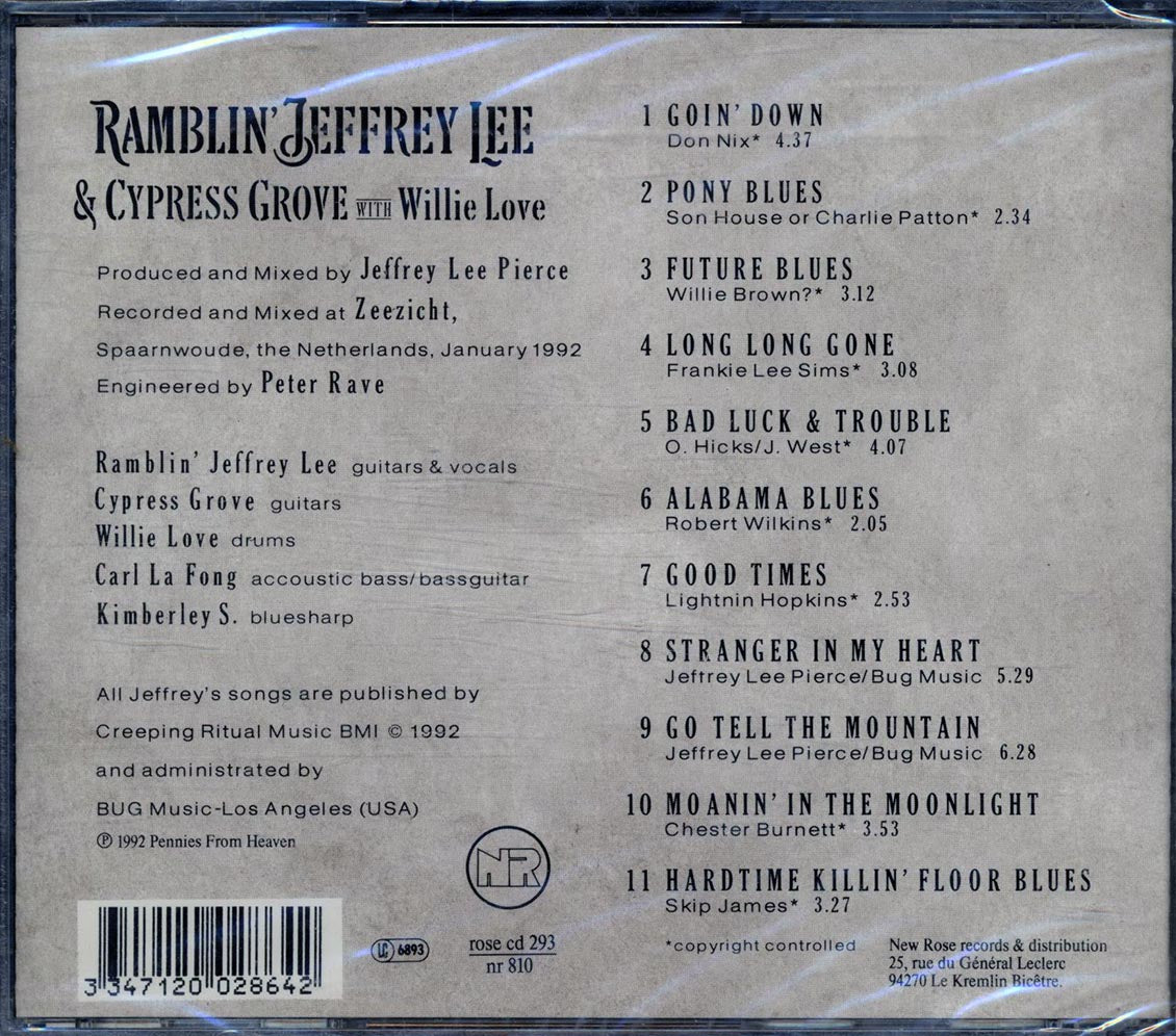 Ramblin' Jeffrey Lee, Cypress Grove, Willie Love - Ramblin' Jeffrey Lee, Cypress Grove, Willie Love Music CD