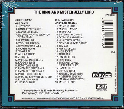 King Oliver, Jelly Roll Morton - The Classic New Orleans Jazz Of The King & Mister Jelly Lord (40 tracks) (2xCD) Music CD