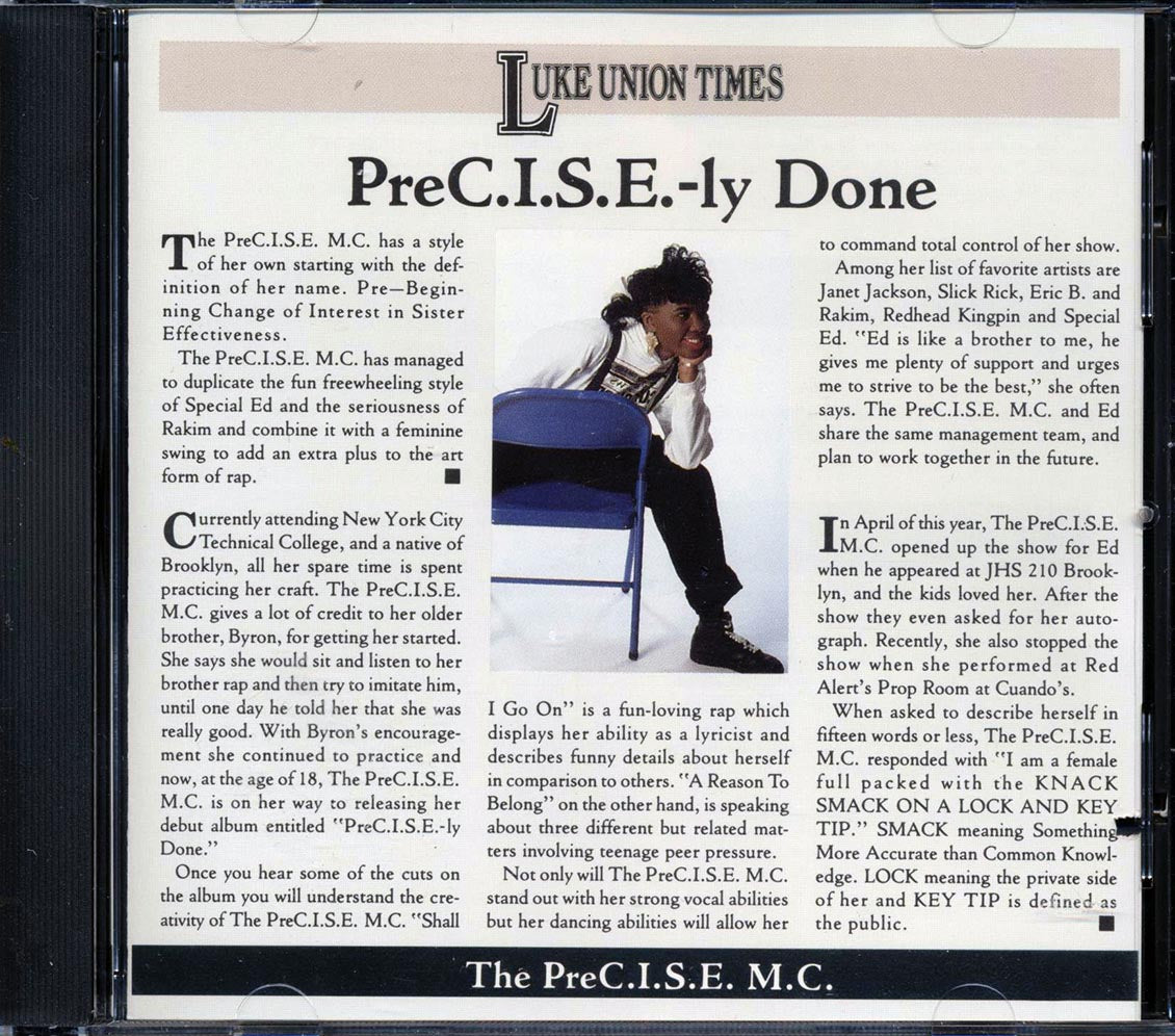 The PreC.I.S.E. MC - PreC.I.S.E.-Ly Done (marked/ltd stock) Music CD