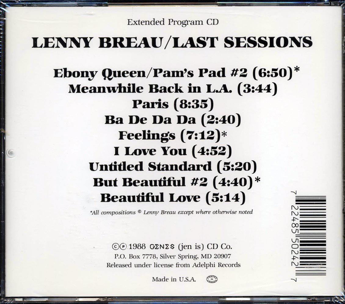 Lenny Breau - Last Sessions Music CD