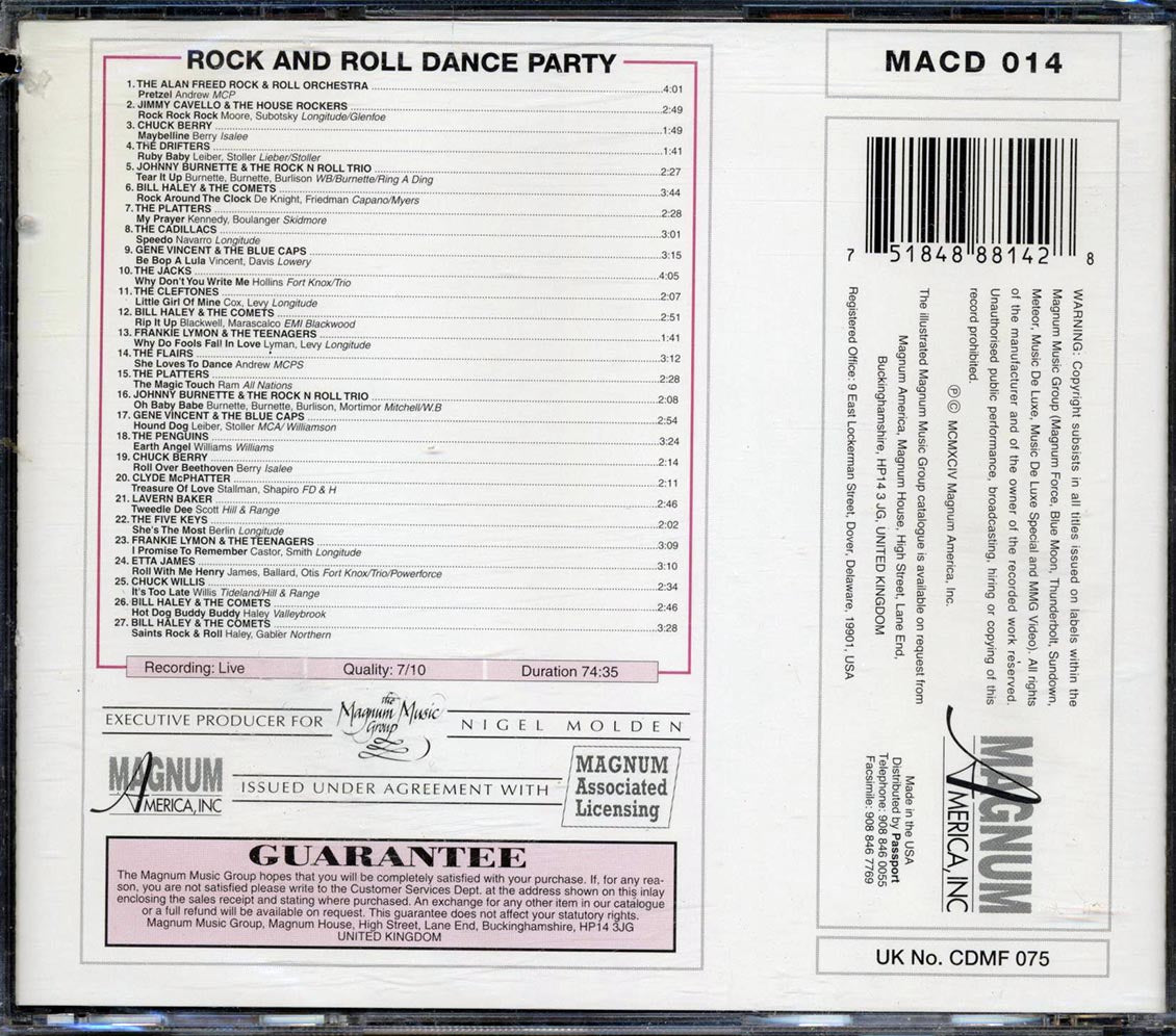 Chuck Berry, Drifters, Platters, Etc. - Alan Freed Rock And Roll Dance Party (marked/ltd stock) Music CD