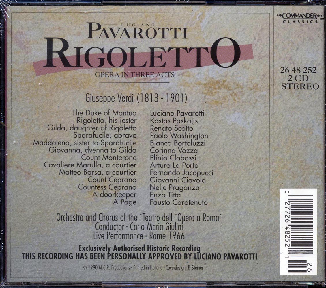 Luciano Pavarotti - Rigoletto (2xCD) Music CD