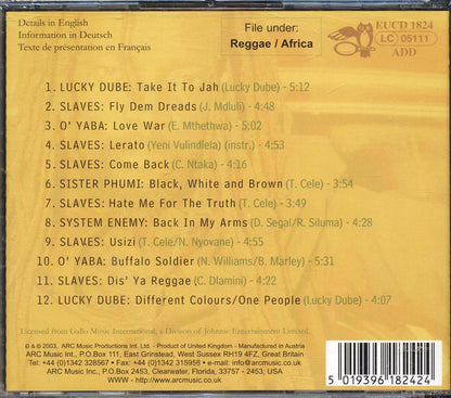 Lucky Dube, Slaves, O'Yaba, System Enemy, Etc. - African Reggae Music CD
